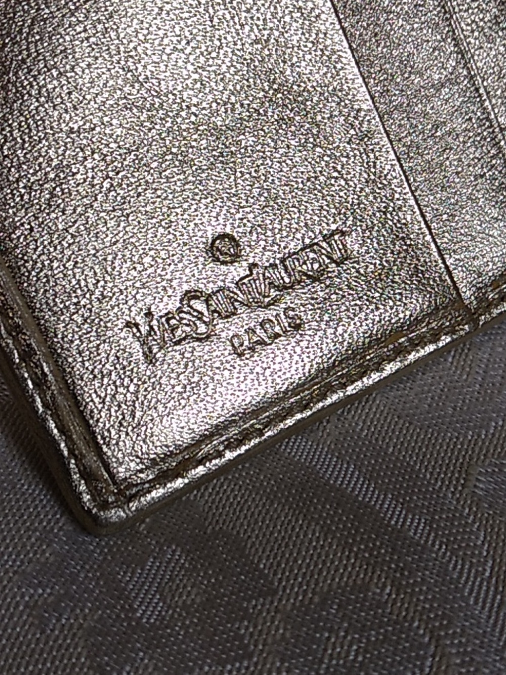 Yves Saint Laurent Gold Leather Wallet - Picture 7 of 9